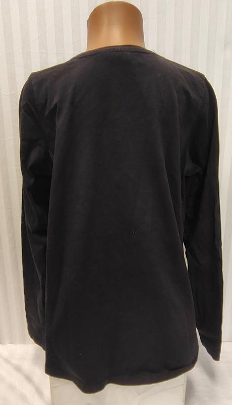 Dievčensky čierny top s motívom, smiley, 160 cm, 158