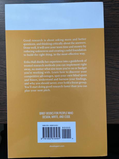 Kniha just enough research - erika hall,