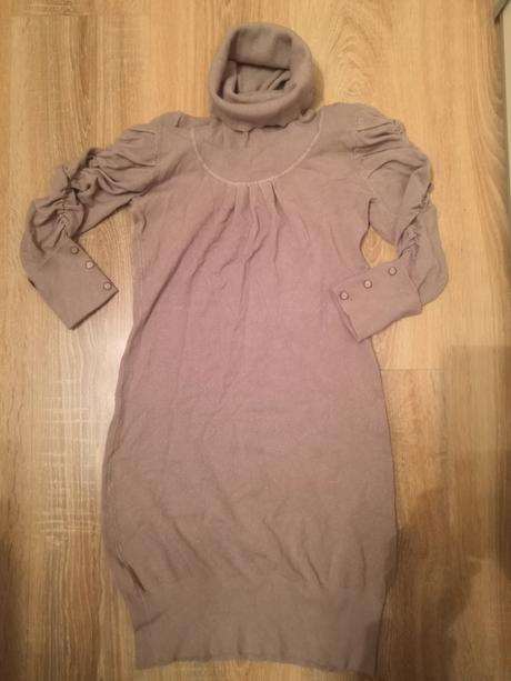 Damske kremove saty svetrikove, l