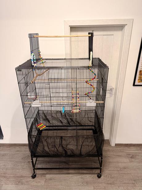 Veľká klietka pre vtáky pawhut s príslušenstvom,
