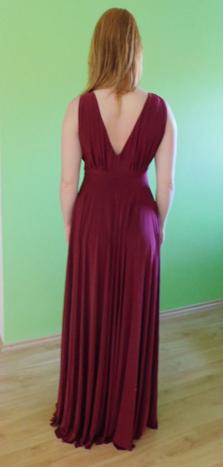 Vínové spoločenské šaty, m