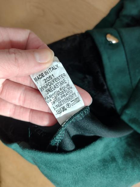 Smaragdová semišové sukňa, 36