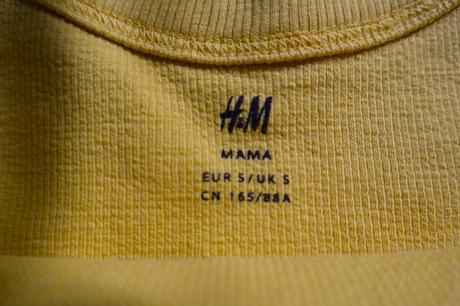 Vrúbkované tehotenské tričko h&m mama, h&m,s