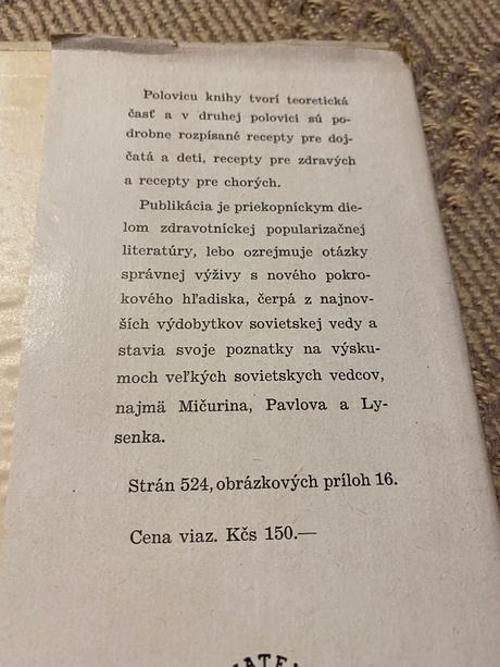 Správna výživa zdravých a chorých tatran 1951, 