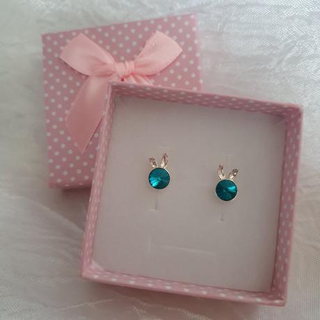 Strieborné náušničky zajačik, 