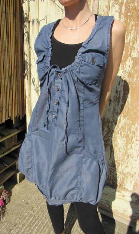 Tenučké šaty s vreckami, m