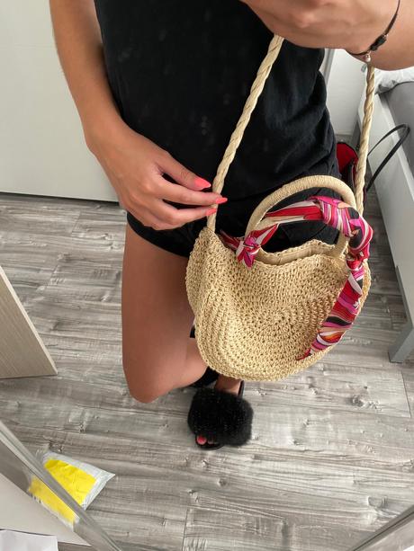 Slamená kabelka zo chantall, chantall