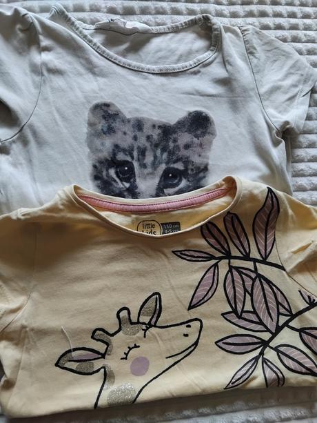 2x tričko, h&m,110