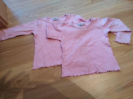 Ružové tričká s dlhými rukávmi - cena spolu, 98