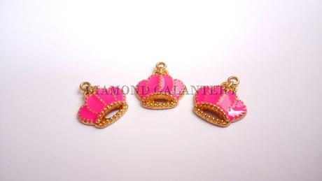 Prívesok korunka - ružová,