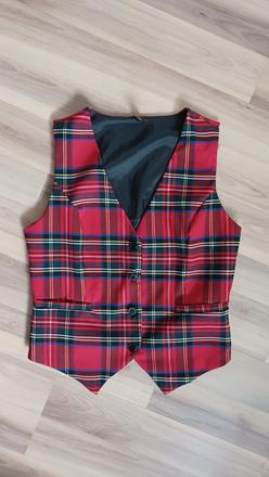 Károvaná červená vesta, m