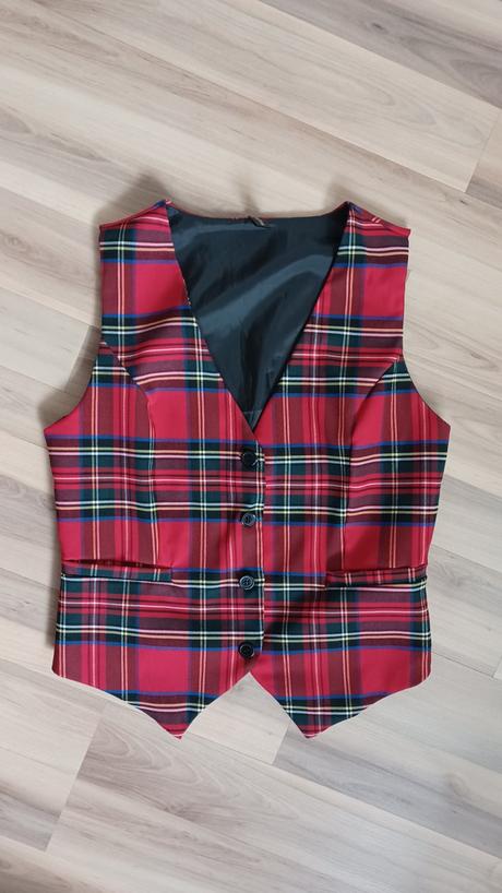 Károvaná červená vesta, m