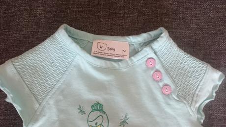 Zelenkavé  tričko s kačičkou, baby,74