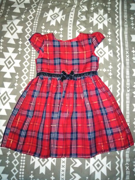 Saty červené káro vianočné, primark,92