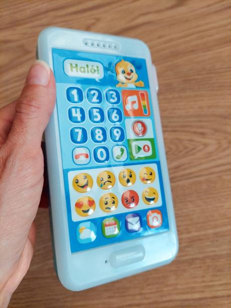 Detsky emoji smartphone mobilny telefon fisher pri, 