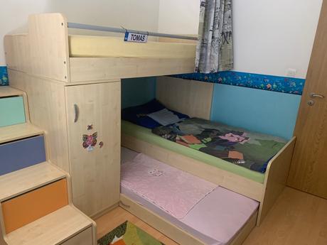 Poschodová postel, šírka (cm): 90,dĺžka (cm): 200