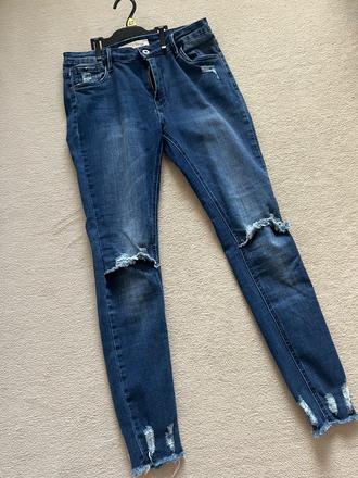 Tmavomodré slim rifle, l