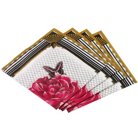 Papierové servítky "ruža" - 25ks, 