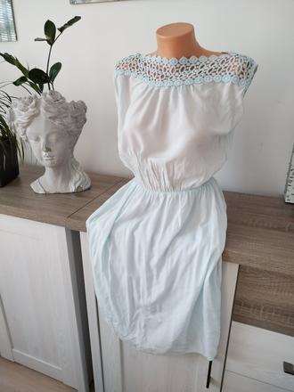 Šaty antický štýl jemná modrá uni, 