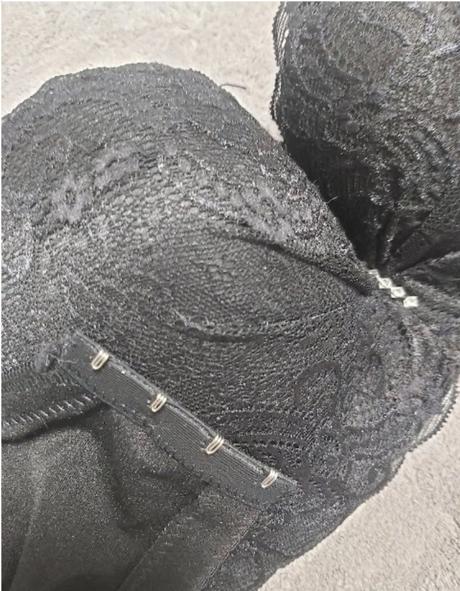 Čierna čipková podprsenka, 5xl