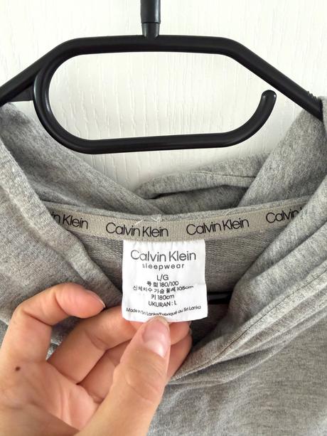 Mikina s kapucňou calvin klein sivá melír, calvin klein,l