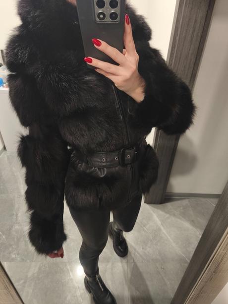 Kozeny kabat s pravou kozusinou, s