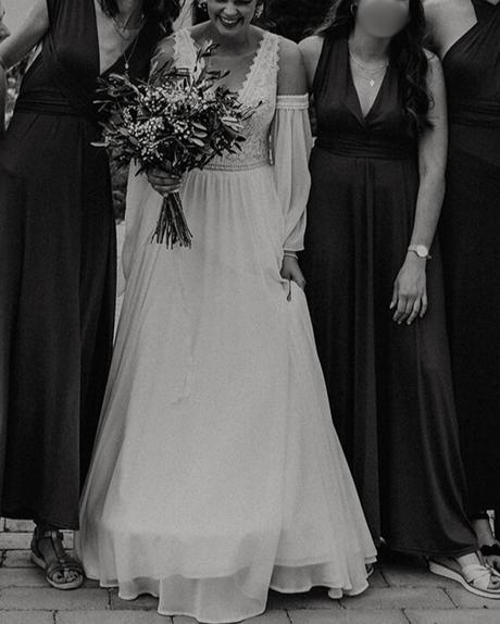 Boho svadobné šaty šité na mieru, 38