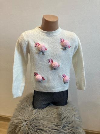 Dievčenská huňatá mikina s jednorožcom (4-5r.), primark,110