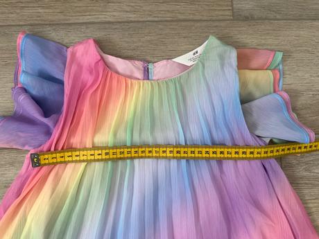 Plisované šaty h&m dúha 122, h&m,122