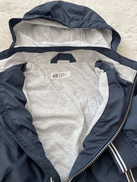 Tmavomodra sustakova bunda h&m, h&m,98