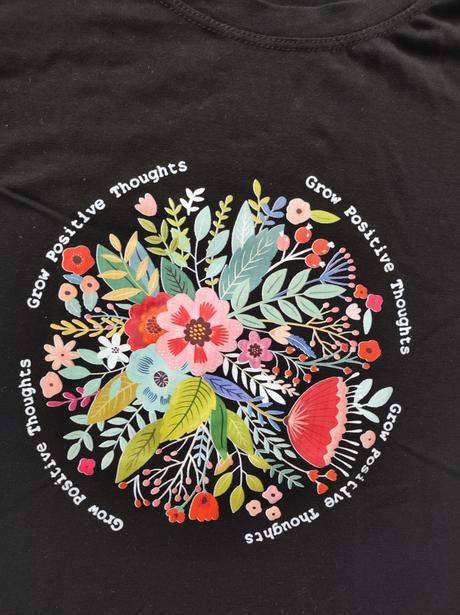 Bavlnené tričko s potlačou_grow positive thoughts,