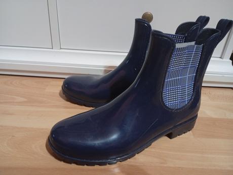 Modré lesklé gumáky č.41, 41