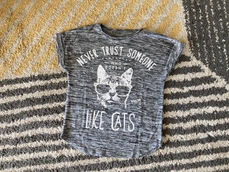 Úpletové mačičkové tričko, 140