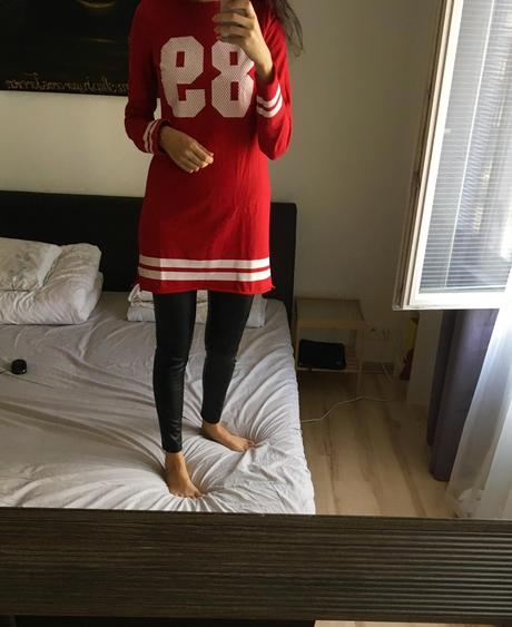 Hrubý dlhý sveter/ kratke saty, m