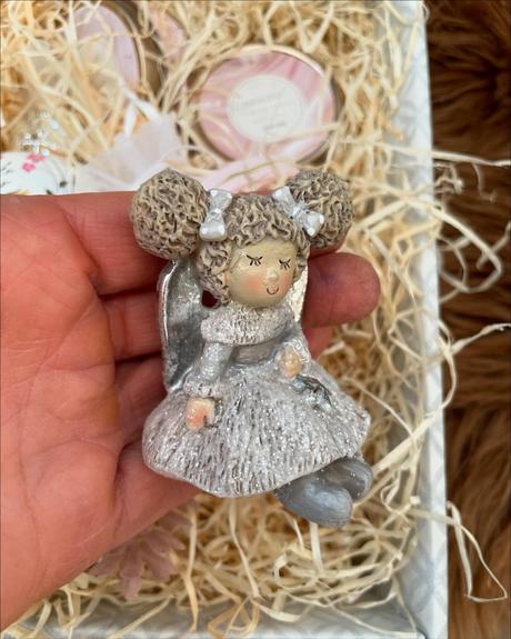 Anjelka na položenie - dievčatko so srdiečkom, 