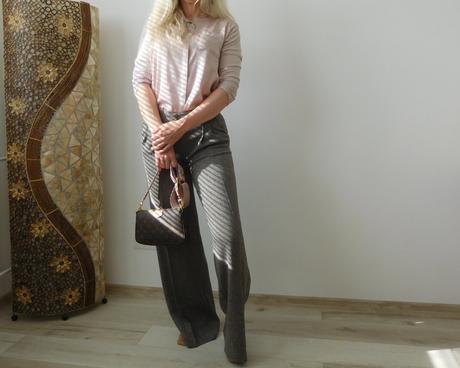 Nohavice pružné zrnitá látka 34, orsay,34