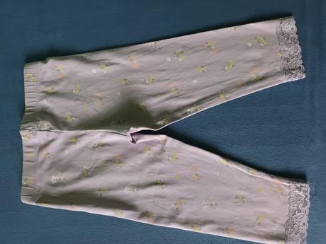 Elastické trištvrťáky s čipkou, lindex,110