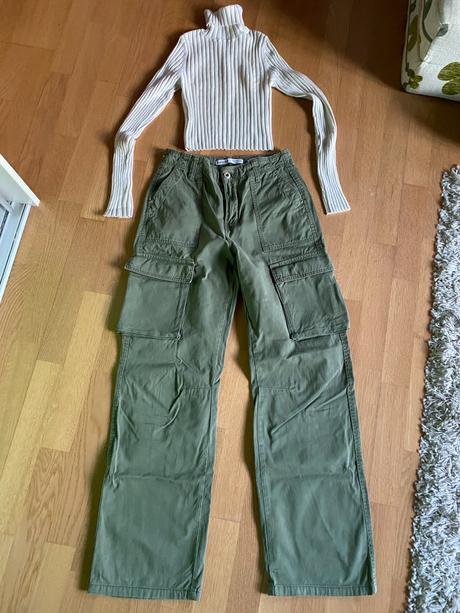 Zara rolák a nohavice bershka, zara,xs