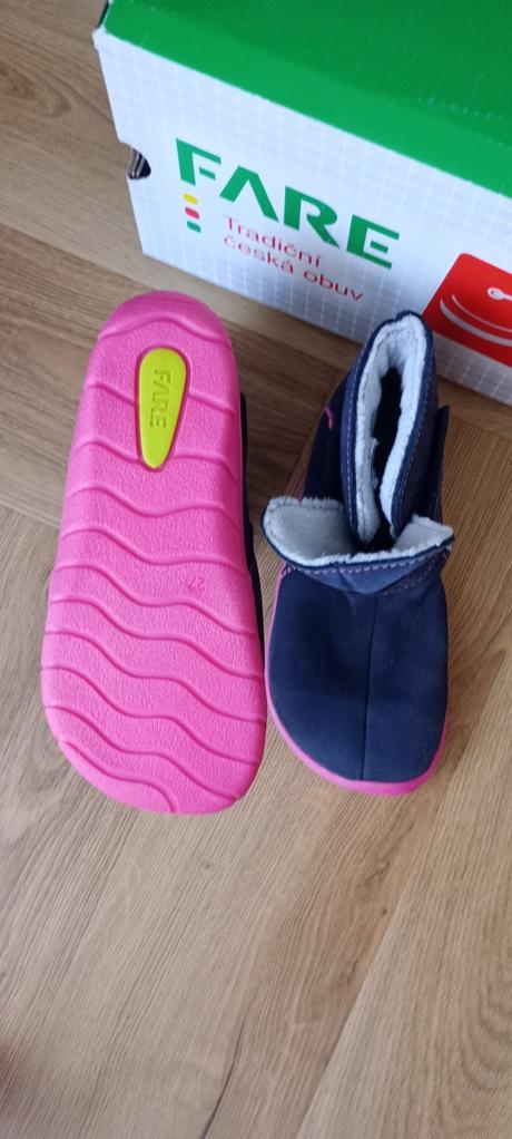 Fare bare dievčenské zimné barefoot, v.23, fare,23