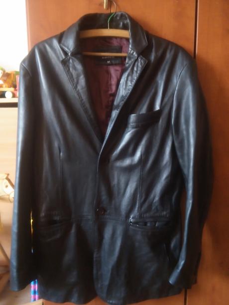 Kožená pánska bunda/kabátik, m