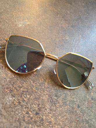 Slnečné okuliare zlatý kovový ram, h&m