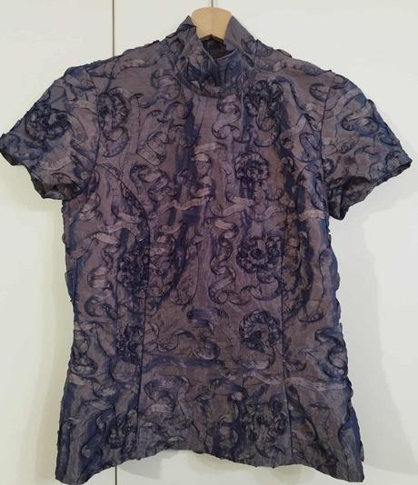 Blúzka zlato modrá, m