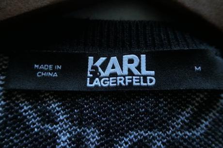 Karl lagerfeld original luxusne monogram saty m, m