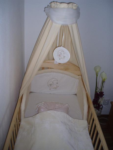 Detská postieľka s výbavou, šírka (cm): 60,dĺžka (cm): 120