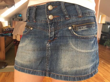 Sexi denimová sukňa, s