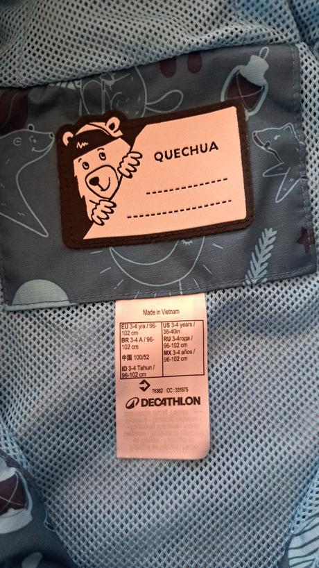 Športová tenká bunda, quechua,92