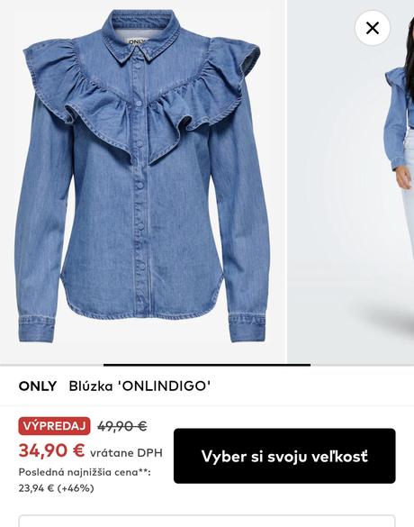 Bluzka riflova, only,l