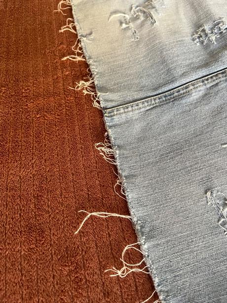 Denimová maľovaná sukňa, s