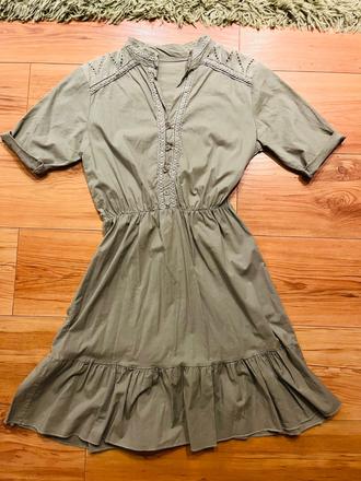 Olivové šatičky, xs