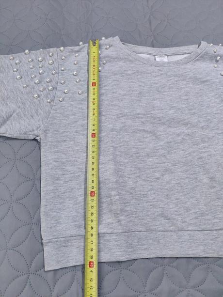 Crop mikina lindex s perlickami, lindex,140